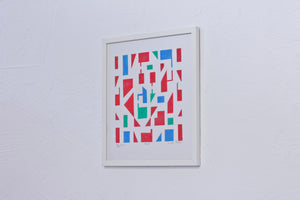 "Mosaik" pochoir print by Laila Prytz