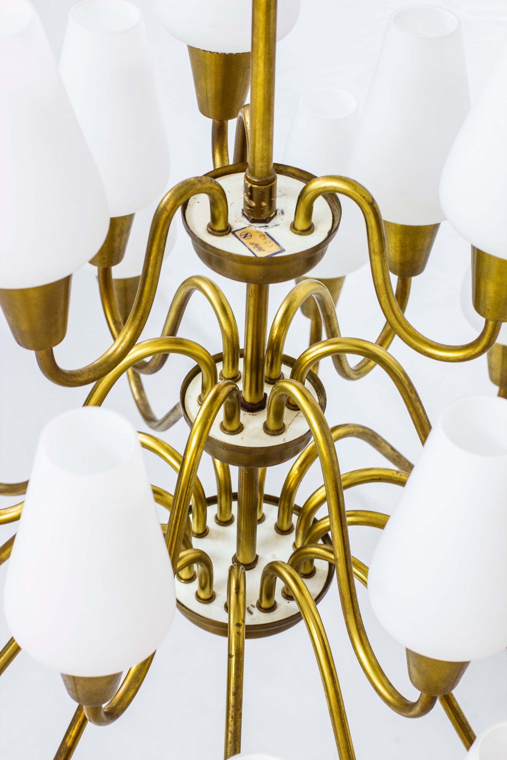 Brass Chandelier by Arnold Wiigs Fabrikker