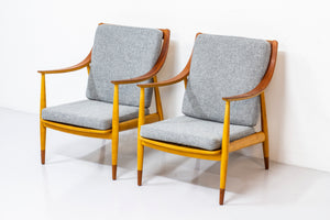 Easy chairs " FD 145" by Peter Hvidt & Orla Mølgaard-Nielsen