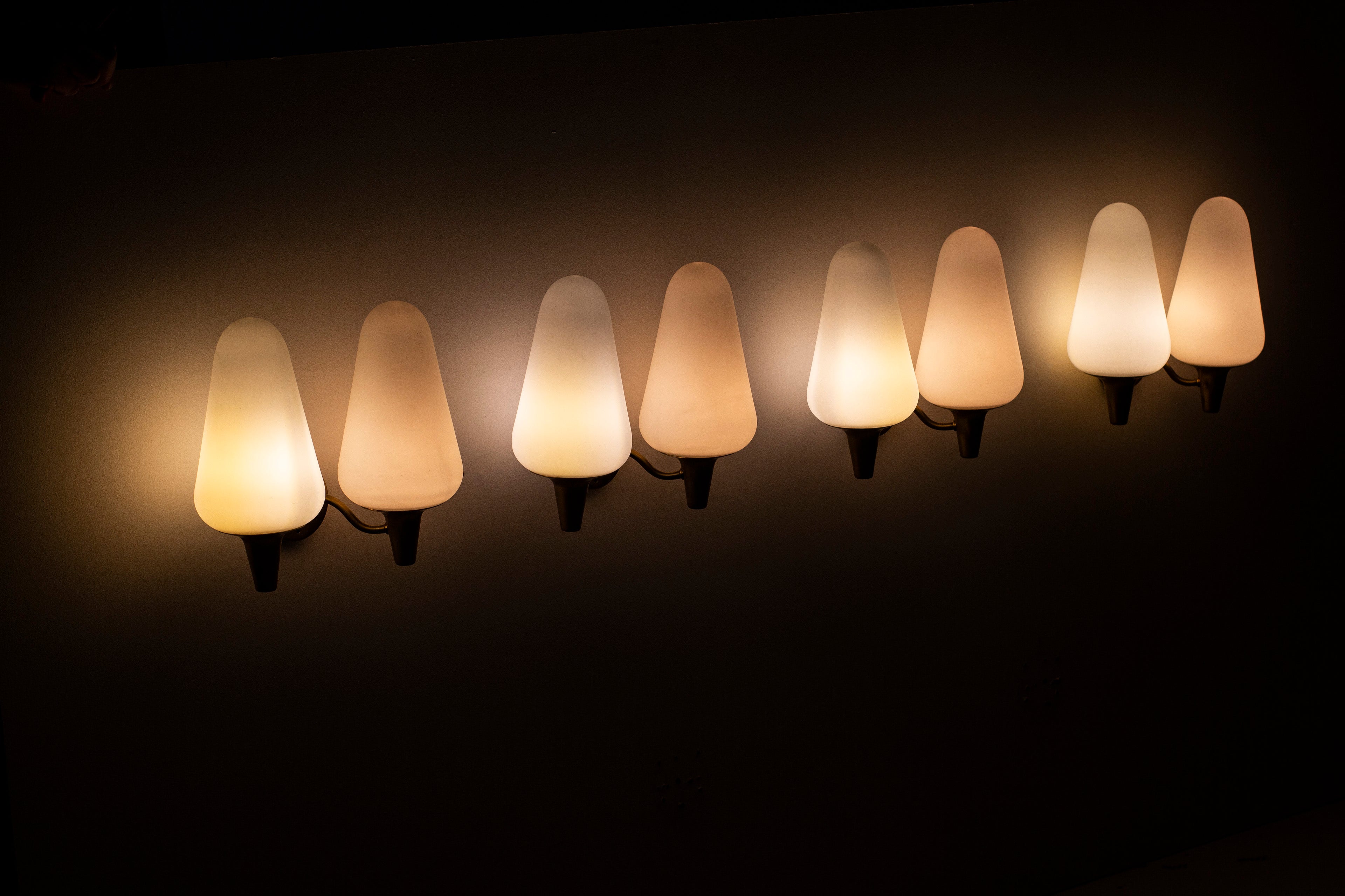1950s wall lamps by Böhlmarks