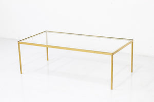 Brass and glass coffee table by Bergboms