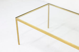 Brass and glass coffee table by Bergboms