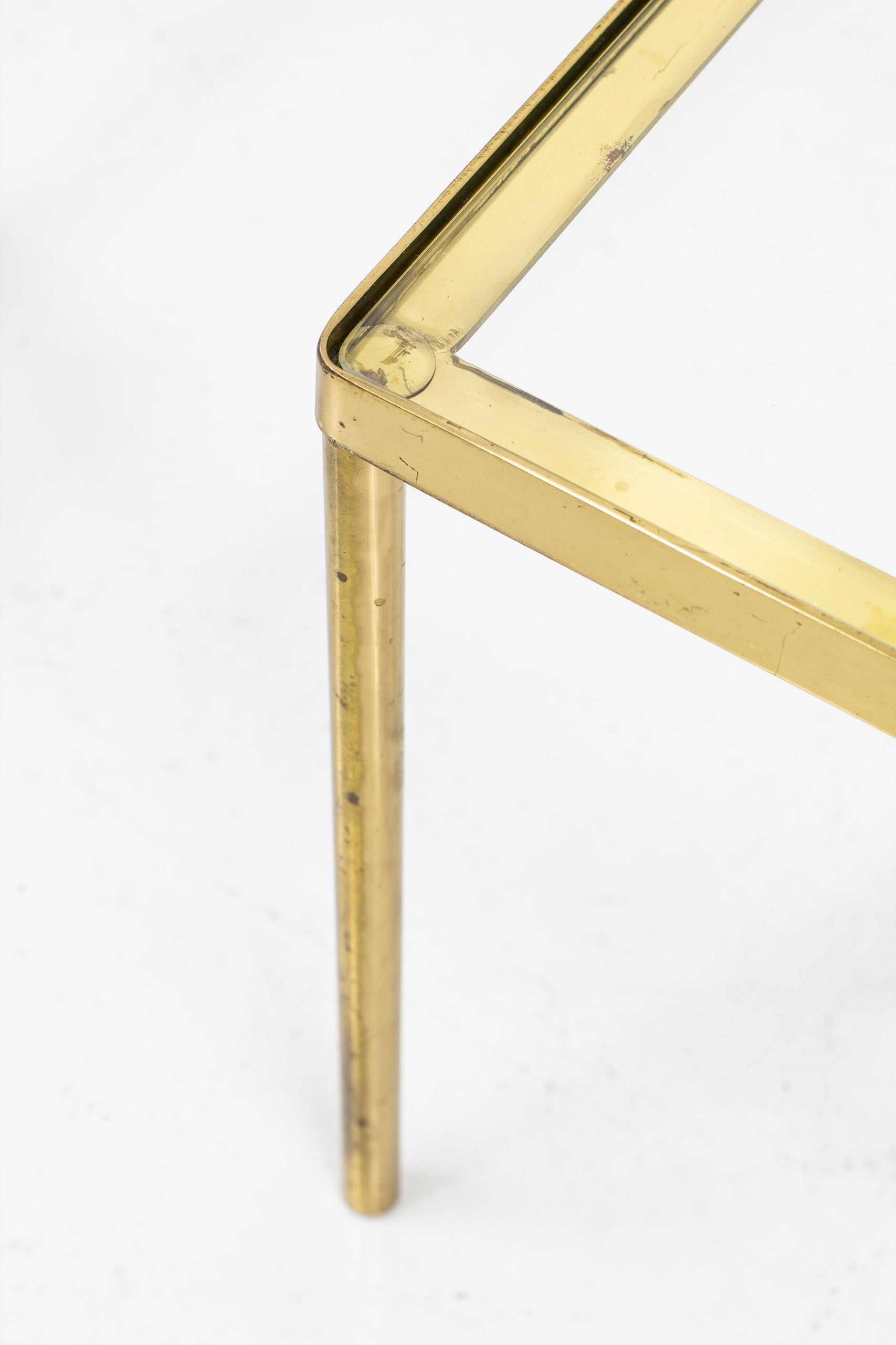 Brass and glass coffee table by Bergboms