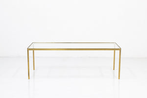 Brass and glass coffee table by Bergboms