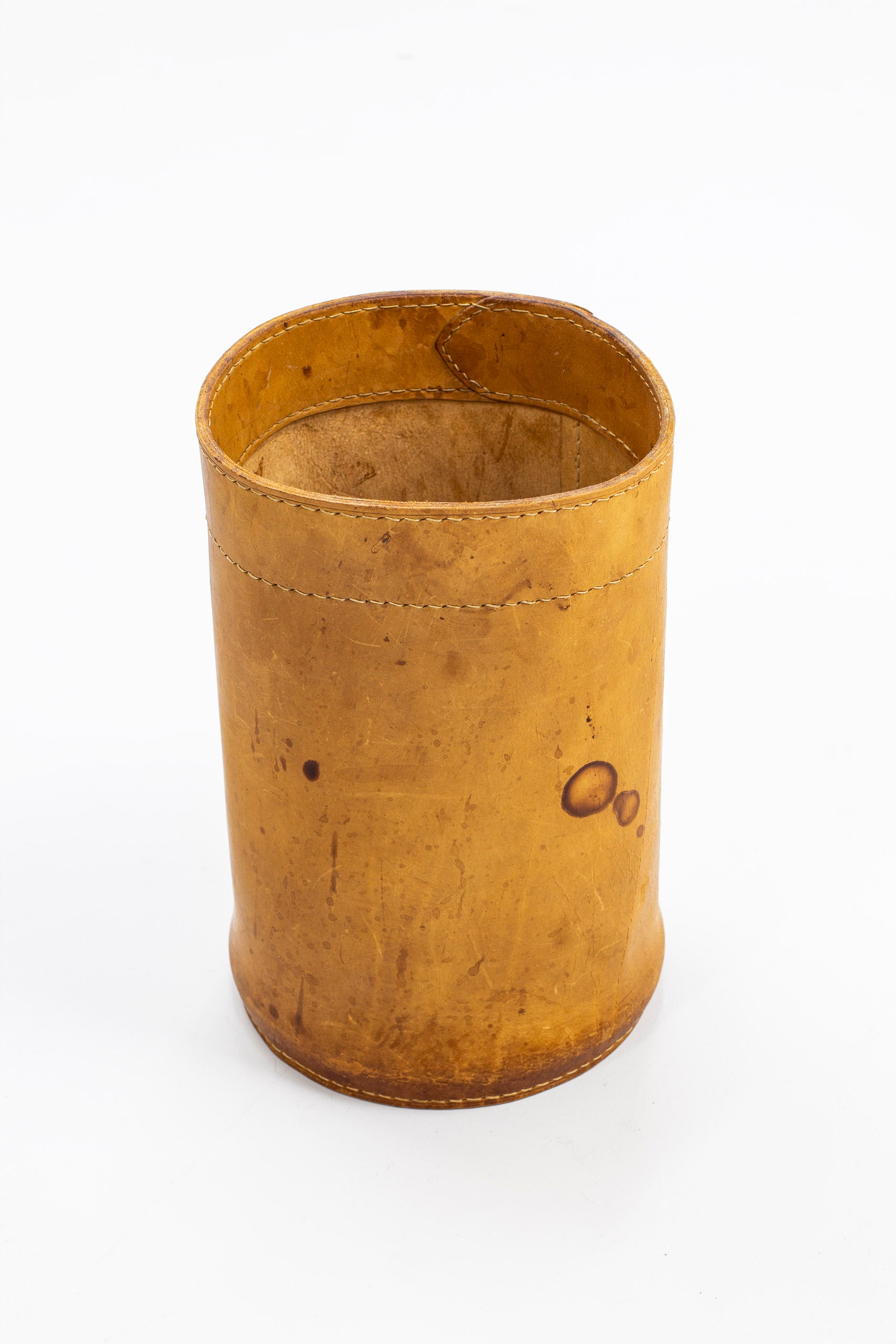 Leather paper basket by Ørskov & Co