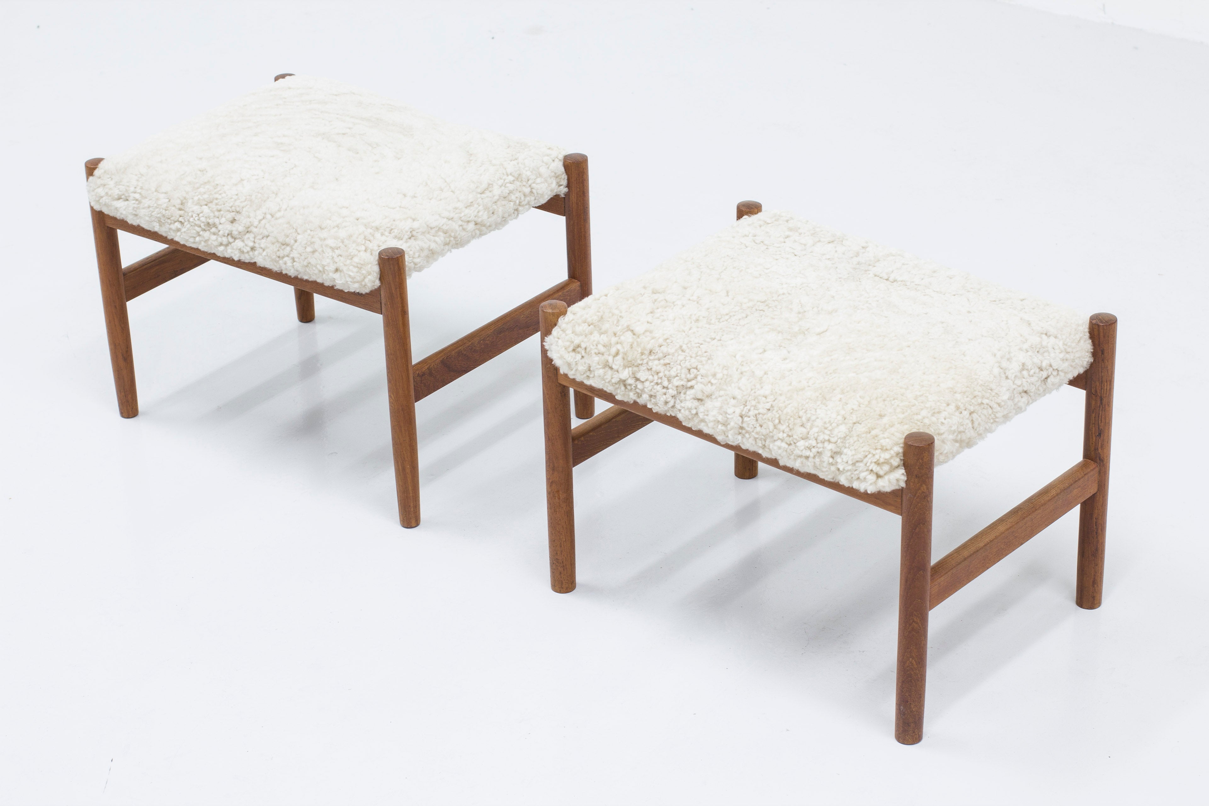 Pair of stools by Hugo Frandsen