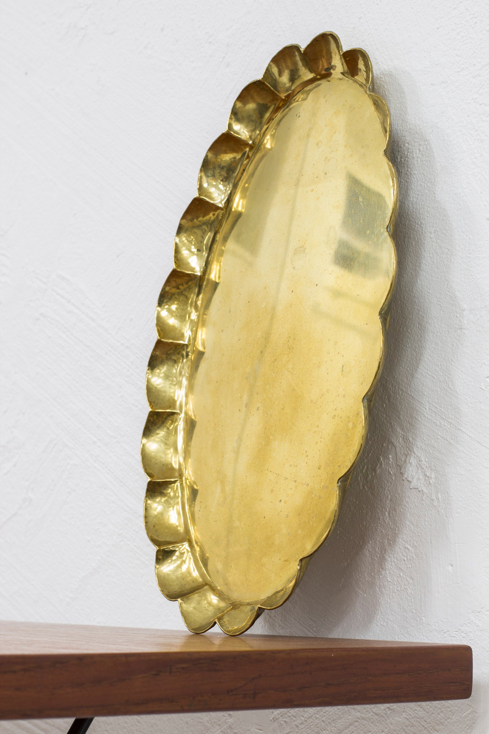 Brass tray by Lars Holmström