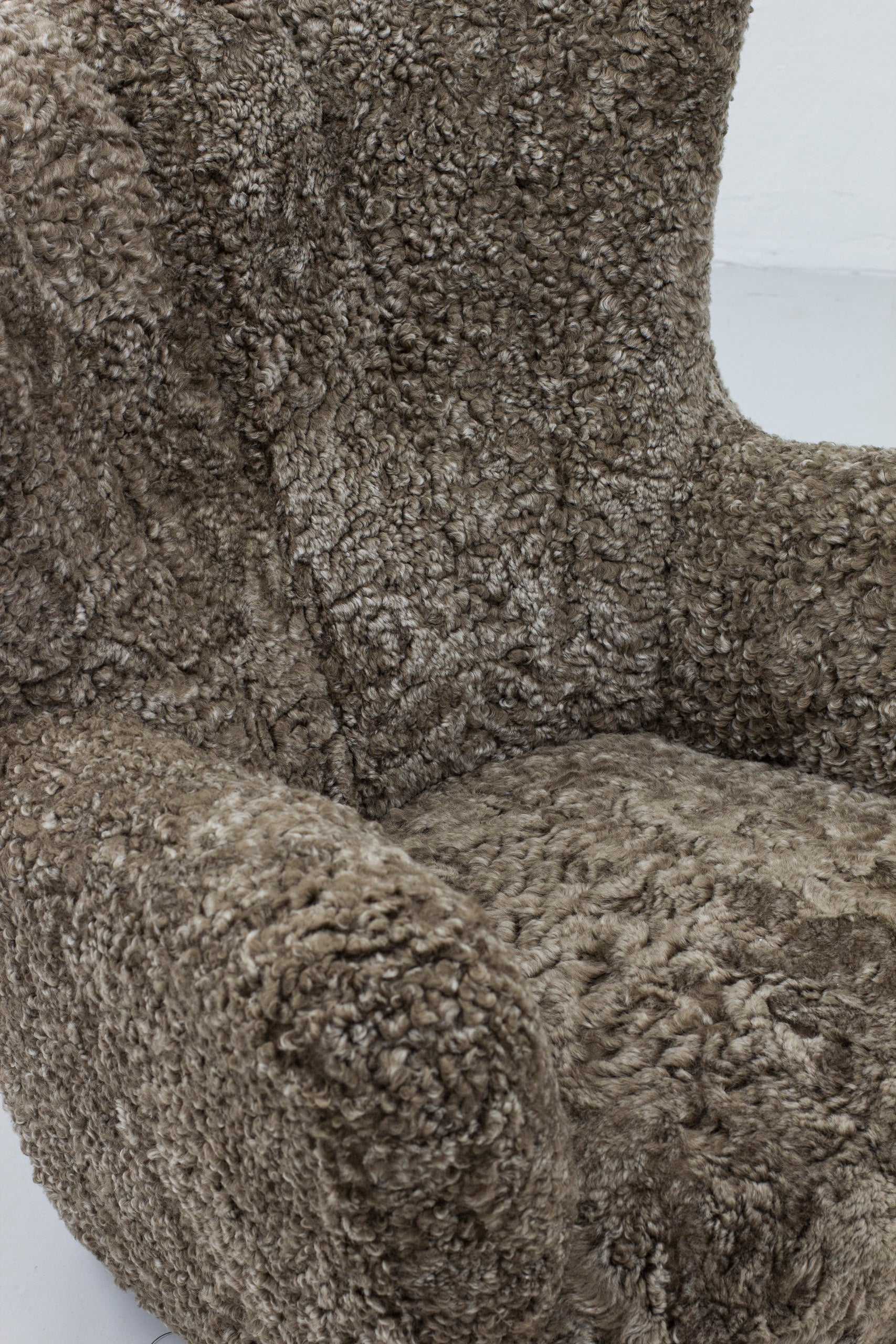 Danish modern sheepskin chair