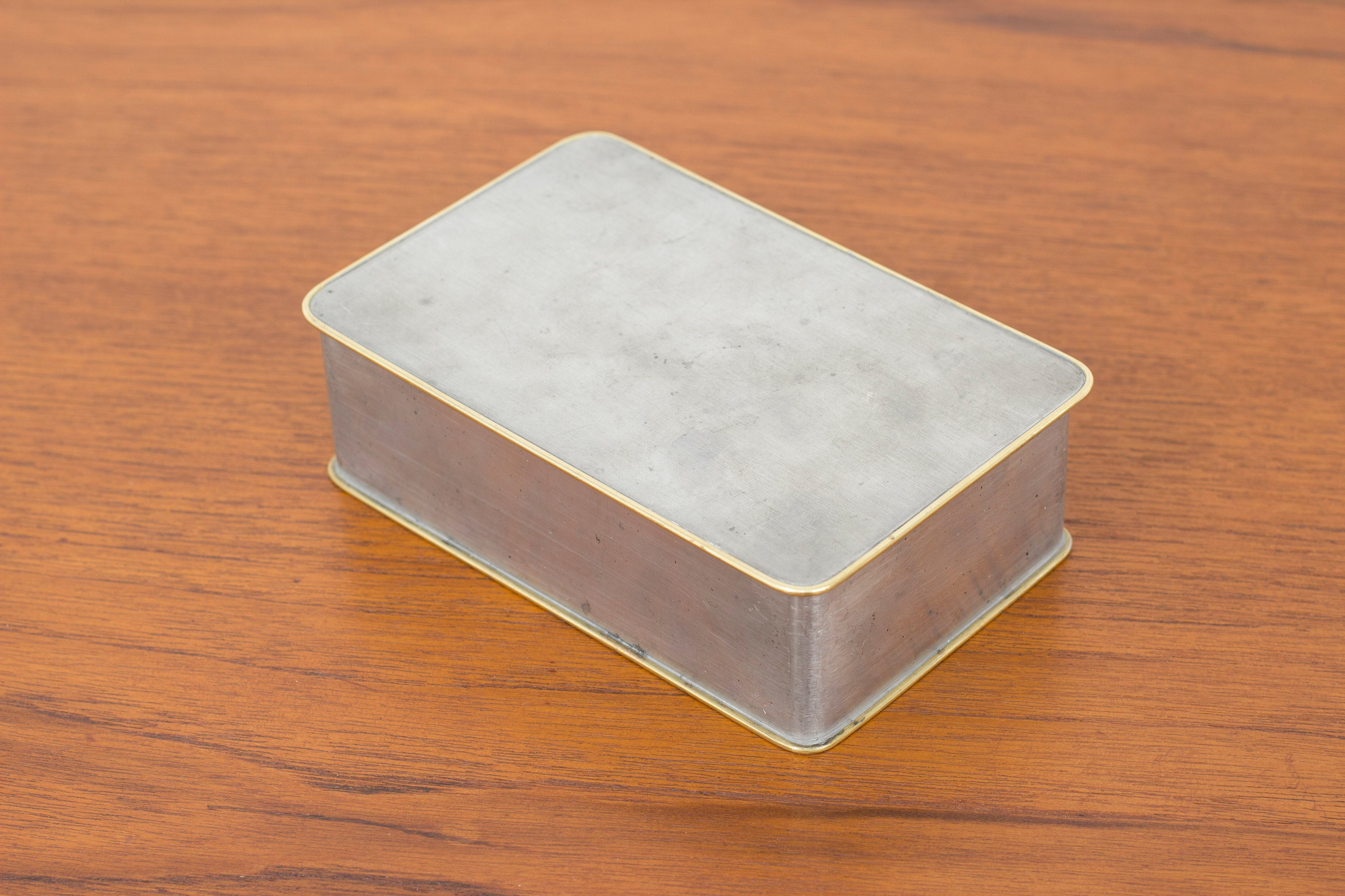 Pewter box by Nils Fougstedt