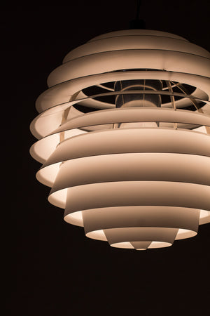 "PH Louvre" ceiling lamp by Henningsen