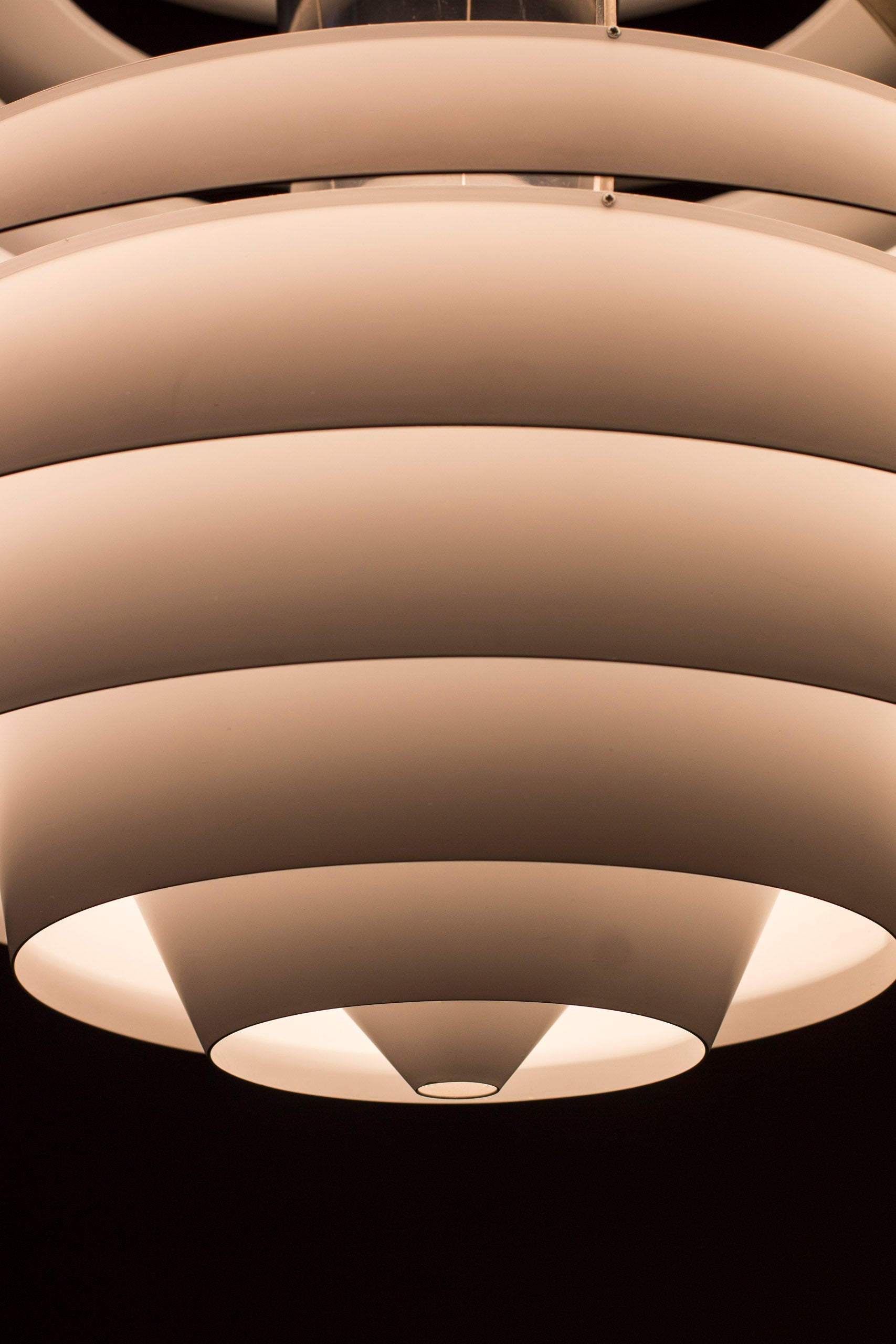 "PH Louvre" ceiling lamp by Henningsen