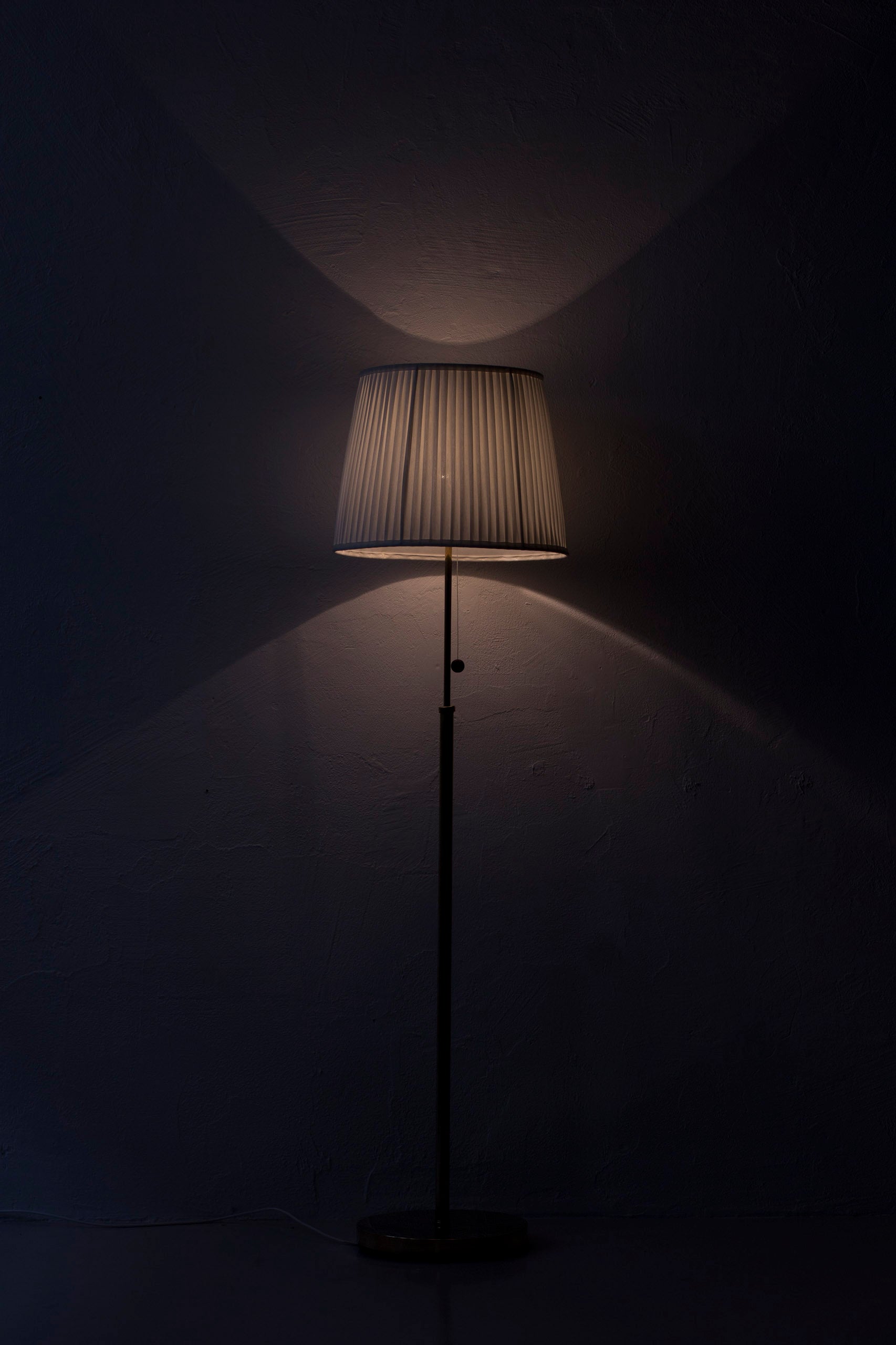 Swedish modern brass floor lamp