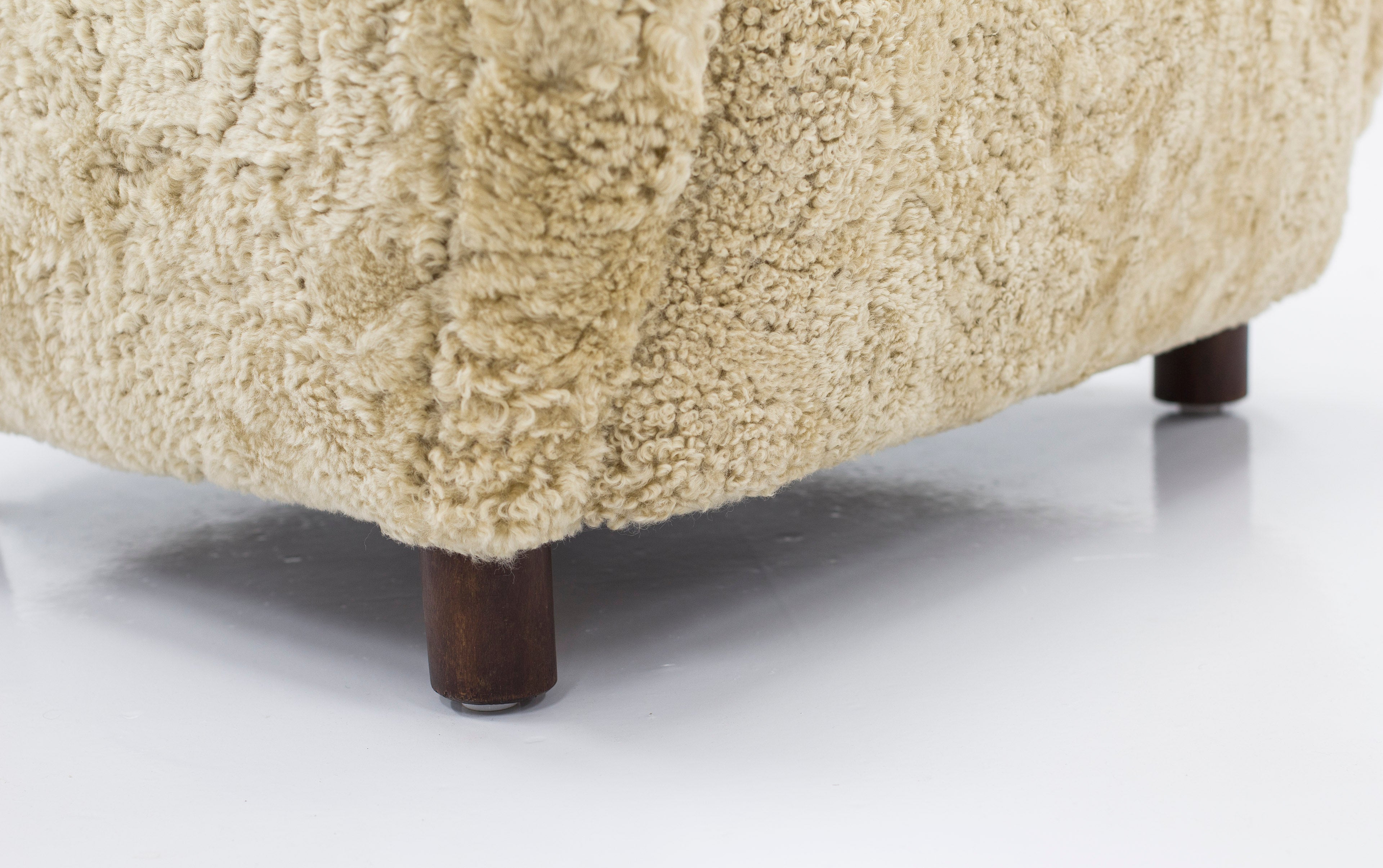 Danish modern sheepskin chairs