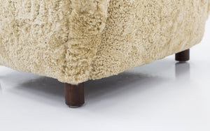 Danish modern sheepskin chairs