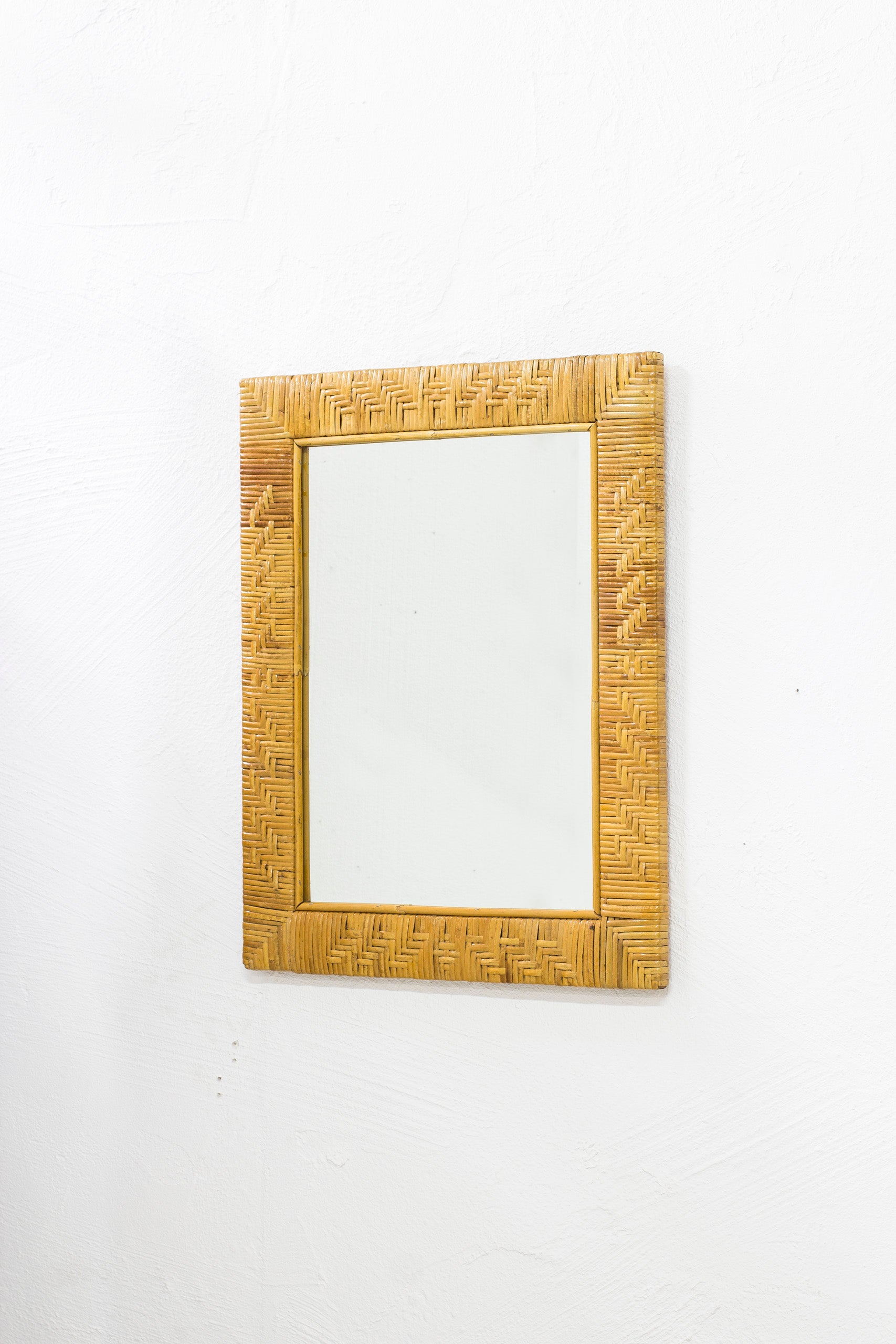 1950s Rattan Mirror Made in Finland