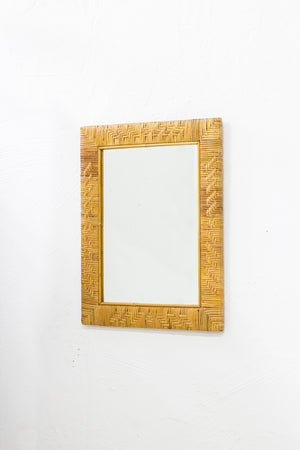 1950s Rattan Mirror Made in Finland