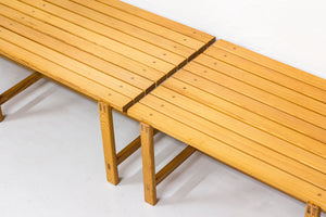 Swedish pine benches from the 1960s