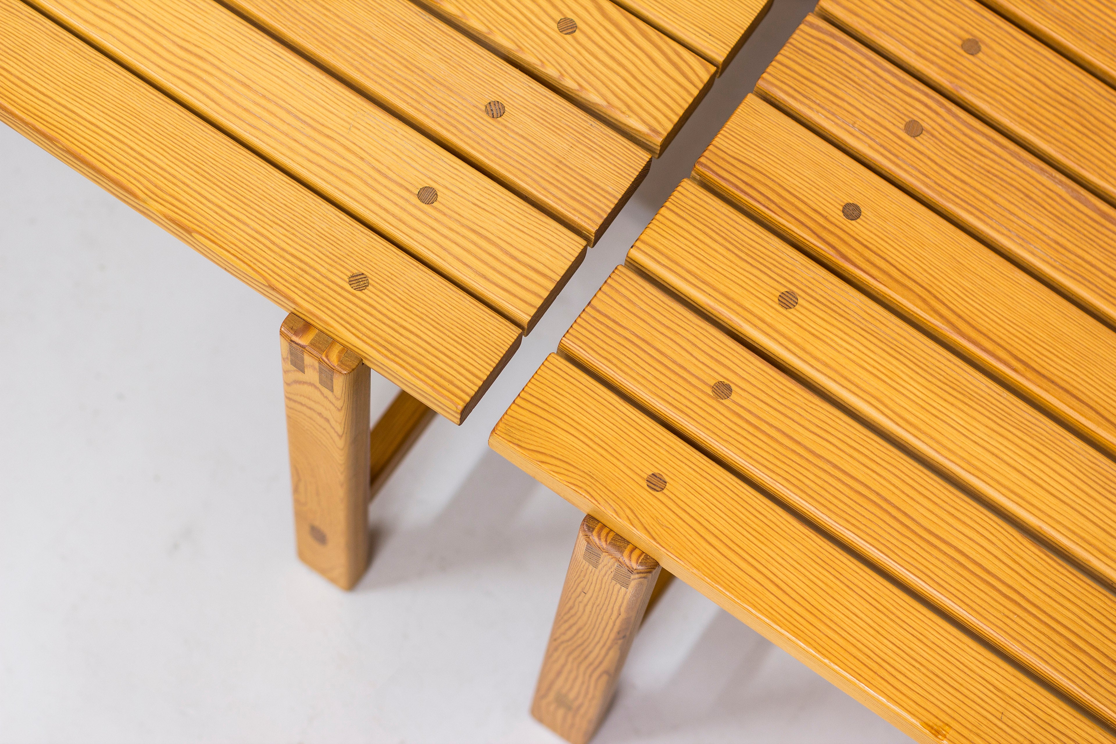 Swedish pine benches from the 1960s