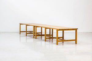 Swedish pine benches from the 1960s