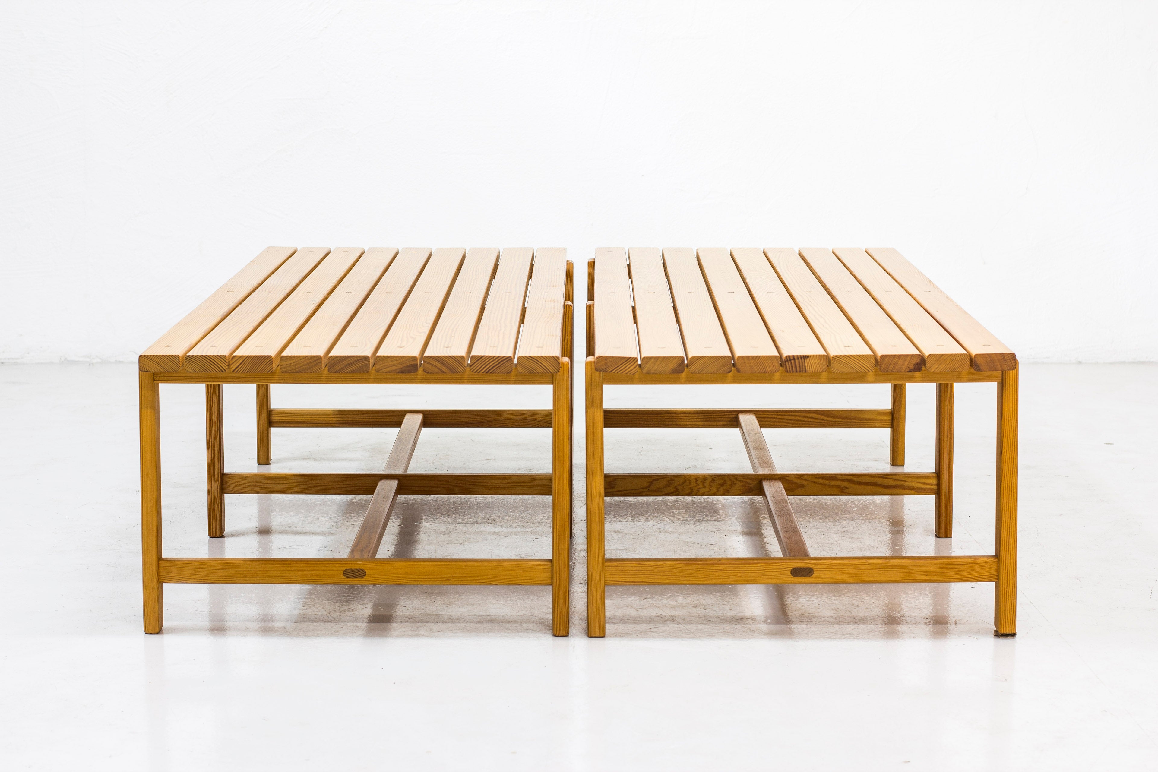 Swedish pine benches from the 1960s