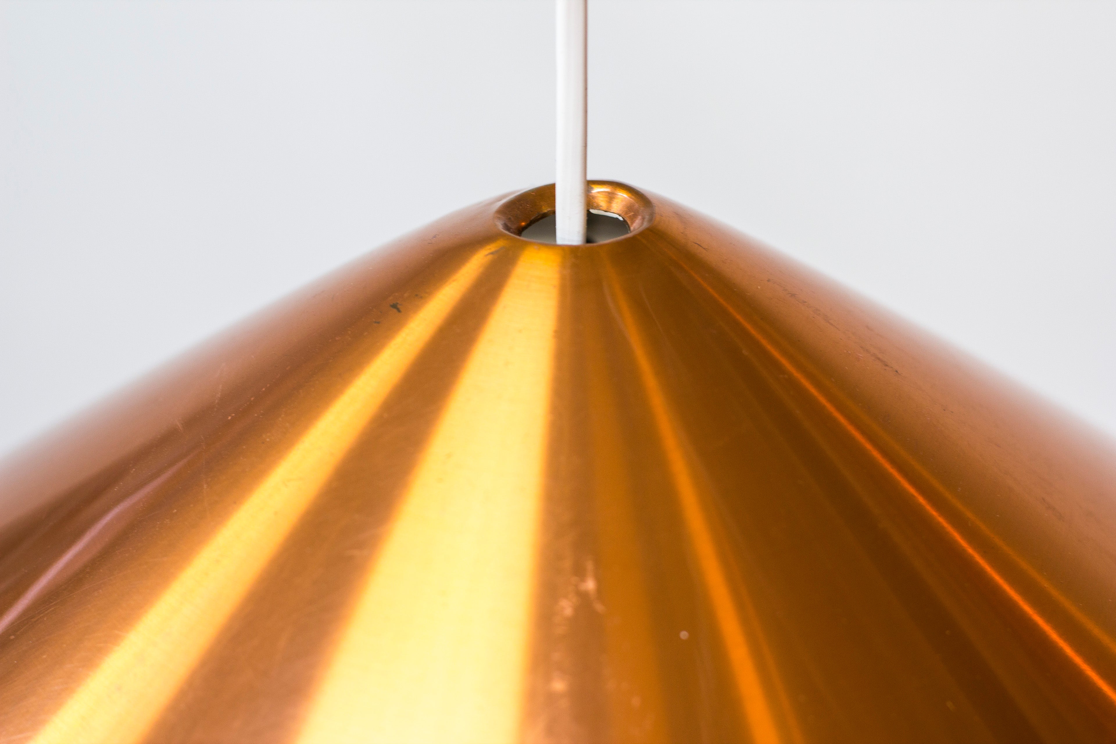 Copper ceiling lamp by Svea Winkler for Orno