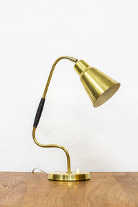 Swedish 1950s brass table lamp by Bergboms
