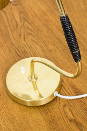 Swedish 1950s brass table lamp by Bergboms