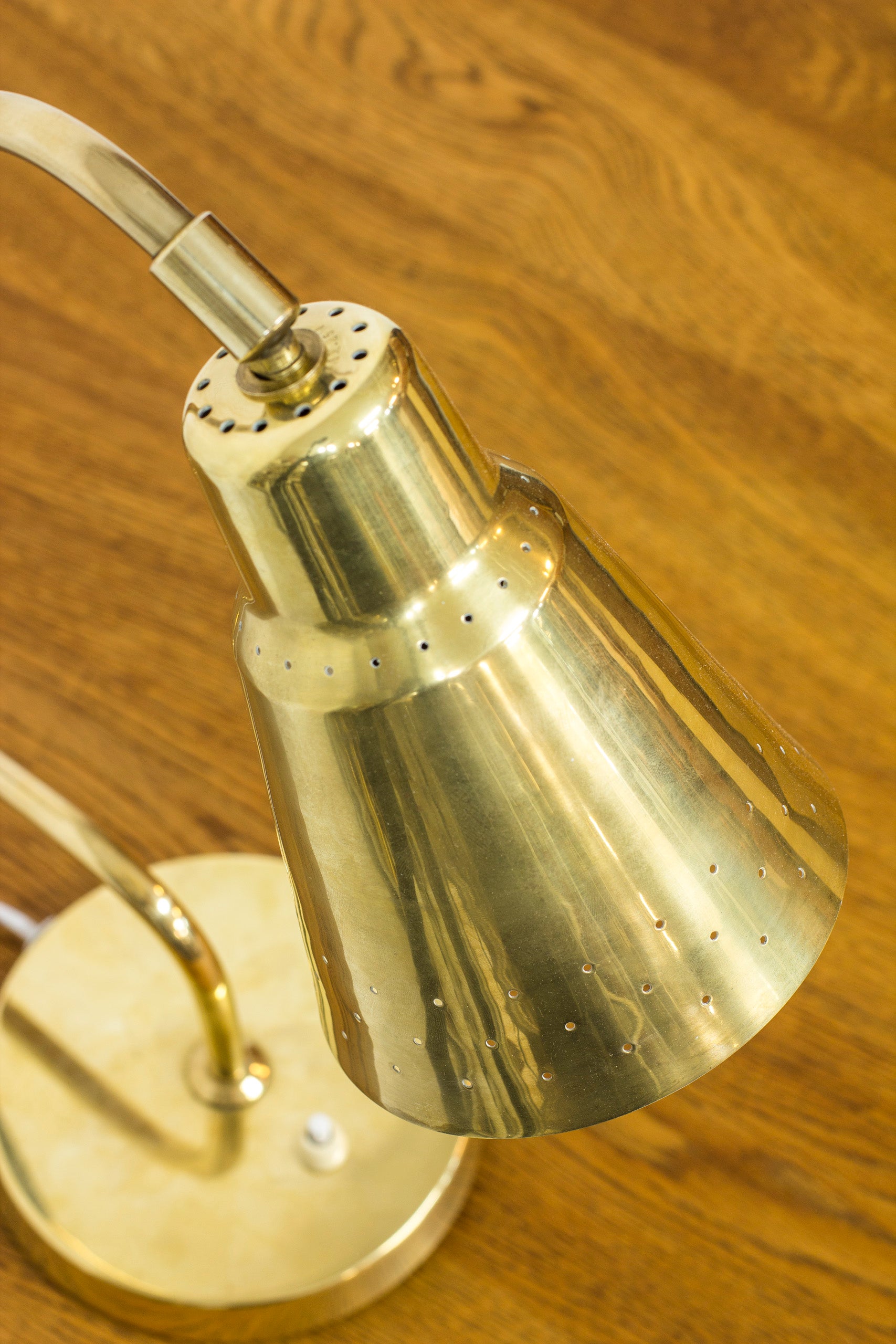 Swedish 1950s brass table lamp by Bergboms